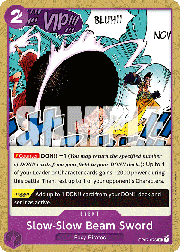 Slow-Slow Beam Sword OP07-076 One Piece card