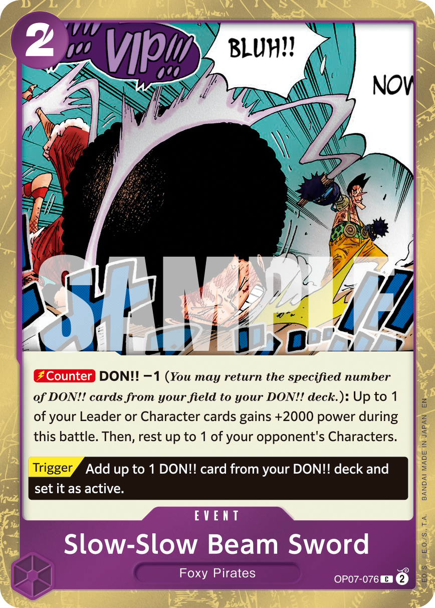Slow-Slow Beam Sword (Pirate Foil) OP07-076 One Piece card