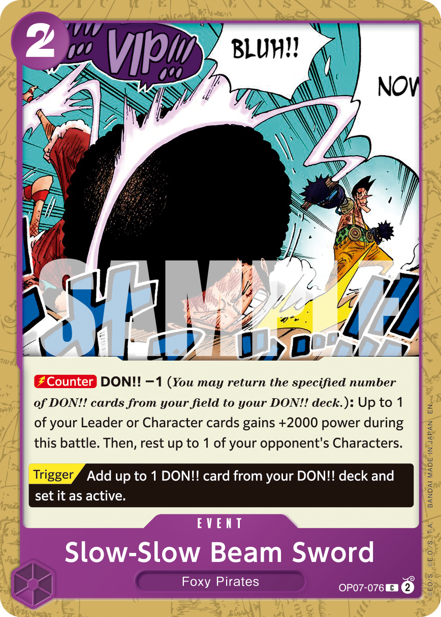 Slow-Slow Beam Sword (Reprint) OP07-076 One Piece card