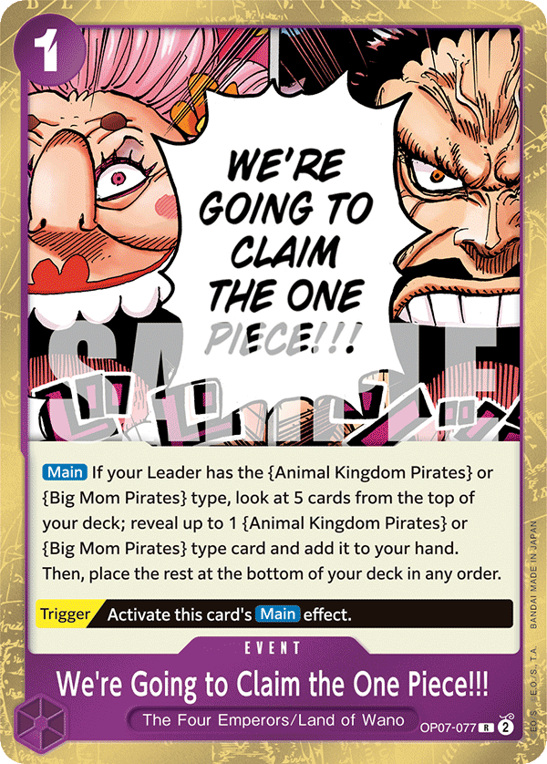 We're Going to Claim the One Piece!!! OP07-077 One Piece card