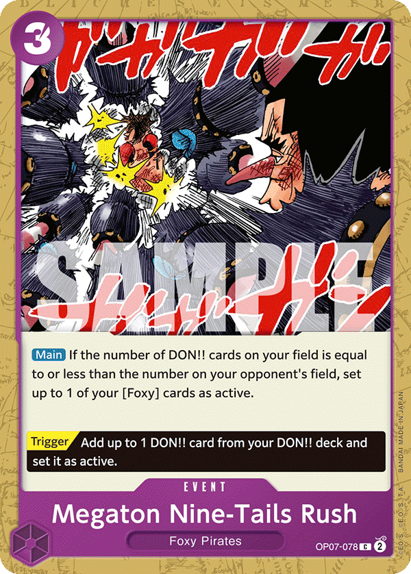 Megaton Nine-Tails Rush OP07-078 One Piece card
