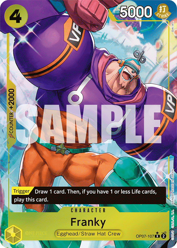 Franky (Parallel) OP07-107 One Piece card