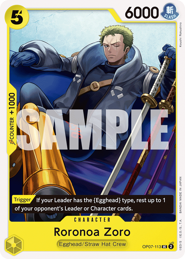 Roronoa Zoro (113) OP07-113 One Piece card