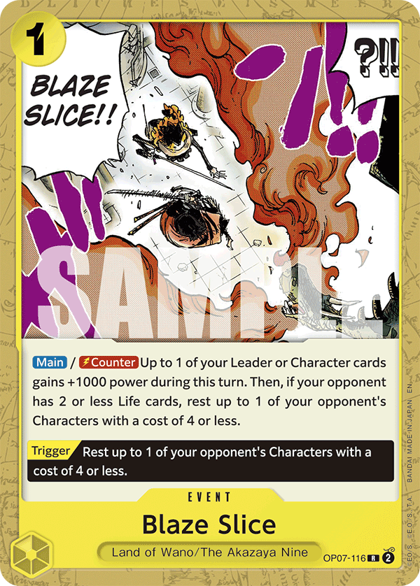 Blaze Slice (Reprint) OP07-116 One Piece card