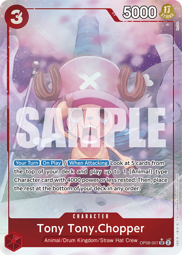 Tony Tony.Chopper (0070) (Parallel) OP08-007 One Piece card