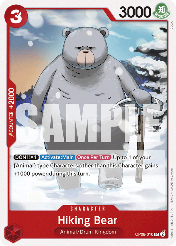 Hiking Bear OP08-010 One Piece card