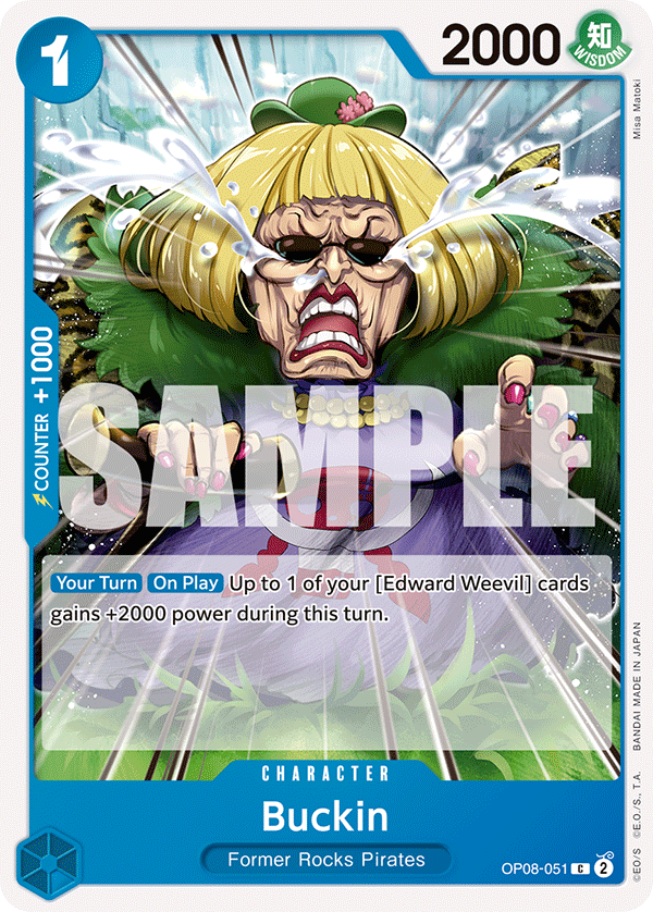 Buckin OP08-051 One Piece card