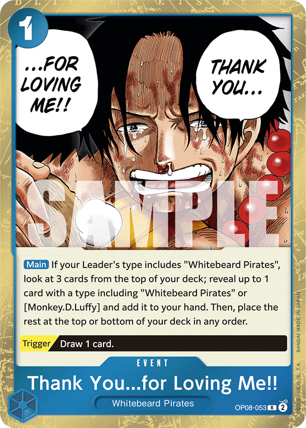Thank You...for Loving Me!! OP08-053 One Piece card