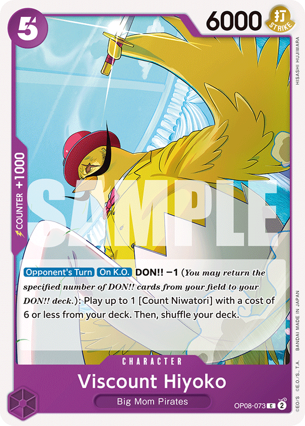 Viscount Hiyoko OP08-073 One Piece card