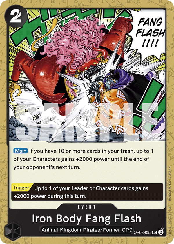 Iron Body Fang Flash OP08-095 One Piece card