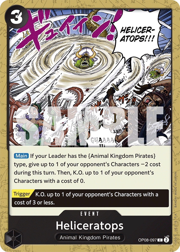 Heliceratops OP08-097 One Piece card