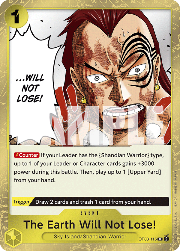 The Earth Will Not Lose! OP08-115 One Piece card