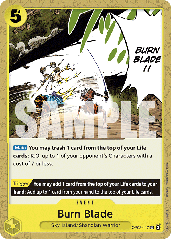 Burn Blade OP08-117 One Piece card