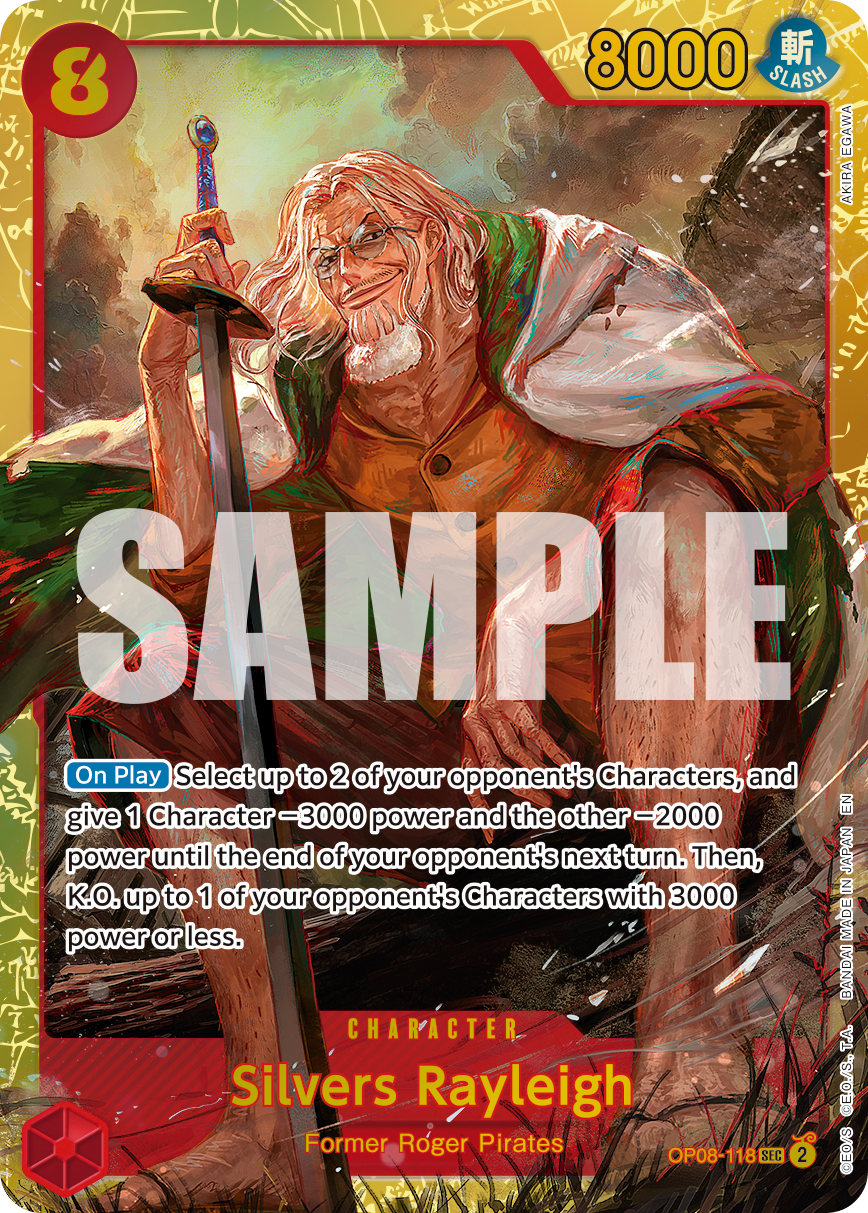 Silvers Rayleigh - OP08-118 (Reprint) OP08-118 One Piece card