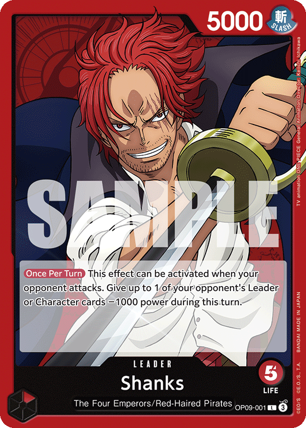 Shanks (001) OP09-001 One Piece card