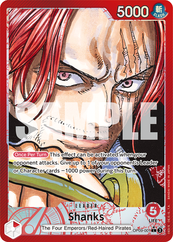 Shanks (001) (Parallel) OP09-001 One Piece card