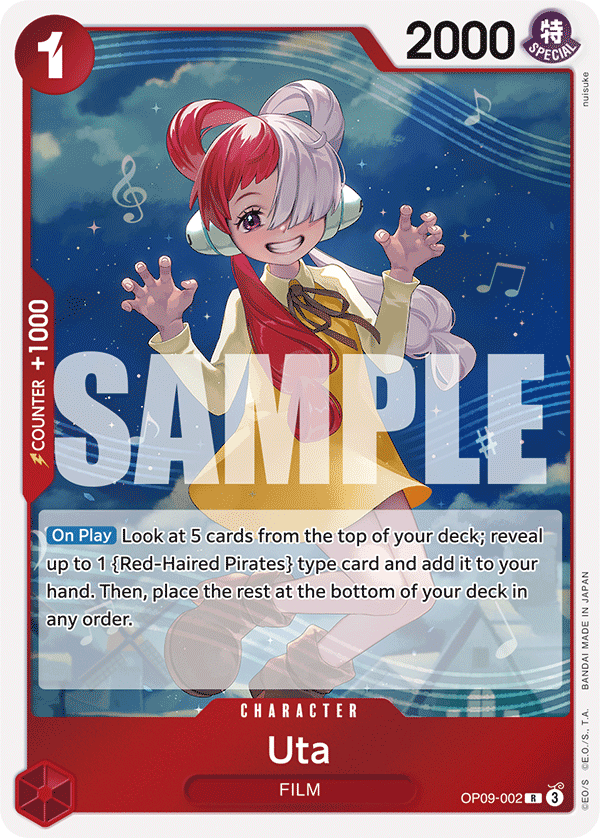 Uta OP09-002 One Piece card
