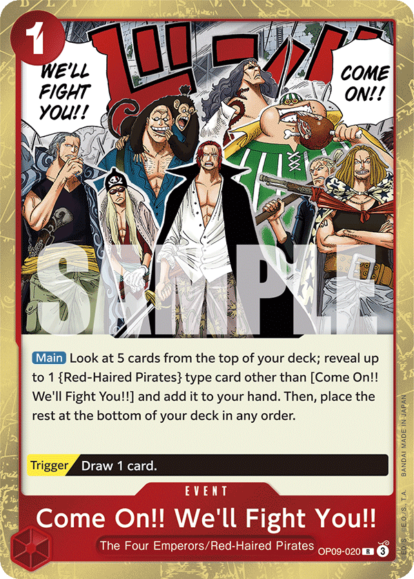 Come On!! We'll Fight You!! OP09-020 One Piece card