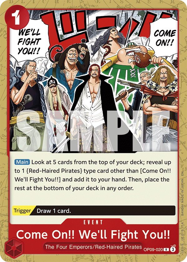 Come On!! We'll Fight You!! (Reprint) OP09-020 One Piece card