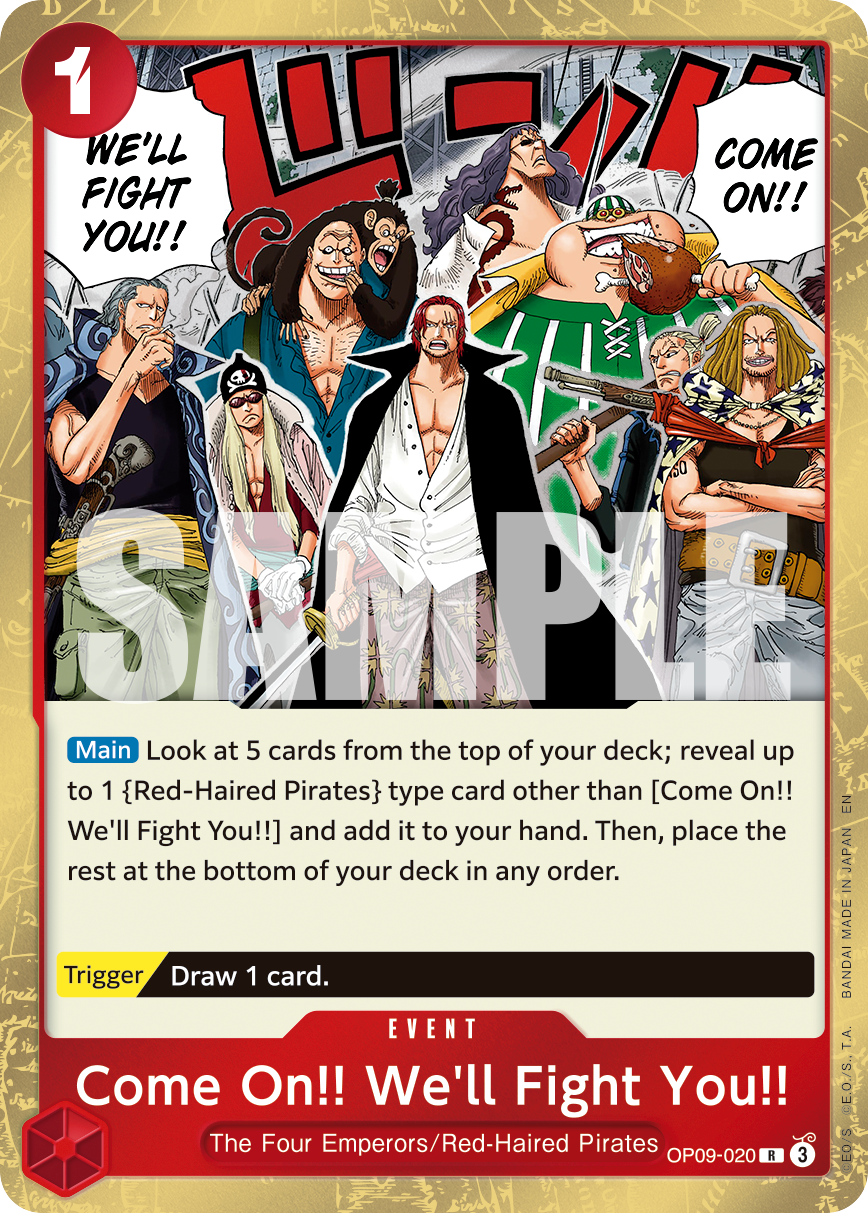 Come On!! We'll Fight You!! (Manga) OP09-020 One Piece card