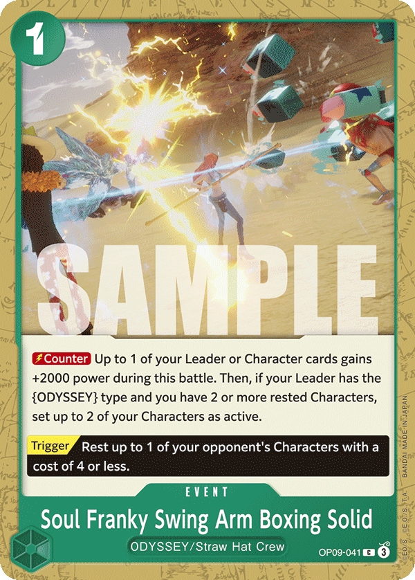 Soul Franky Swing Arm Boxing Solid OP09-041 One Piece card