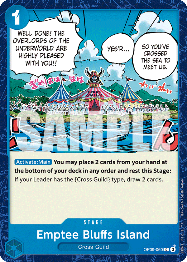 Emptee Bluffs Island OP09-060 One Piece card