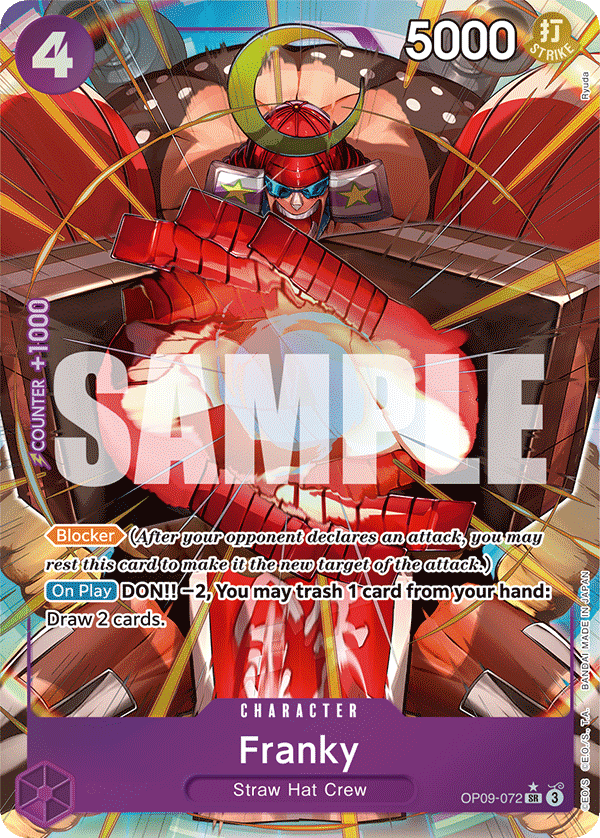 Franky (Parallel) OP09-072 One Piece card