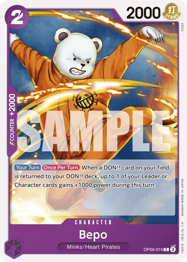 Bepo OP09-074 One Piece card