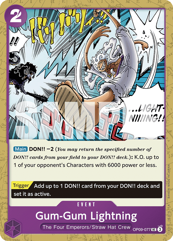Gum-Gum Lightning OP09-077 One Piece card