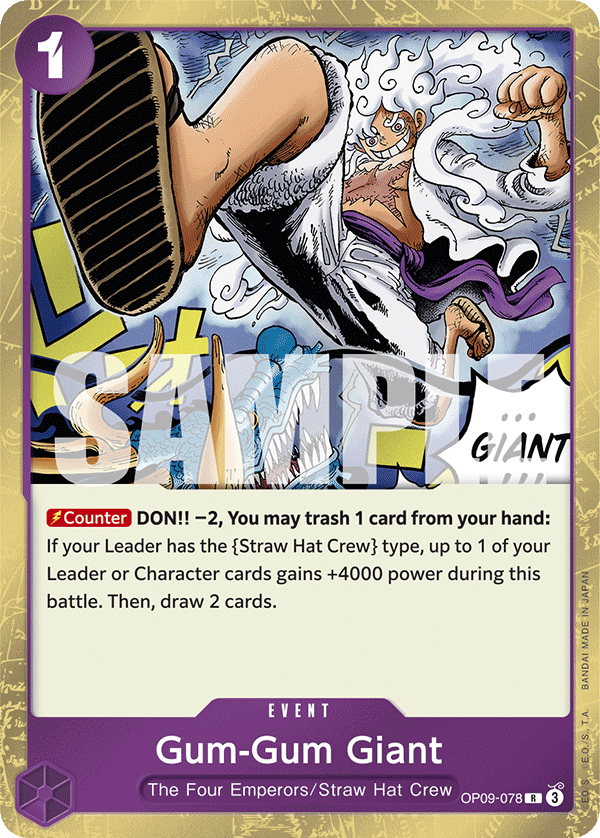 Gum-Gum Giant OP09-078 One Piece card