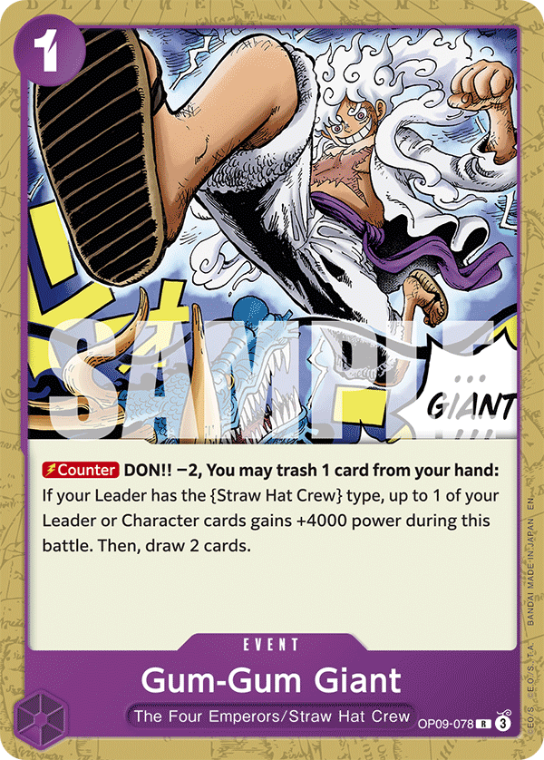 Gum-Gum Giant (Manga) OP09-078 One Piece card