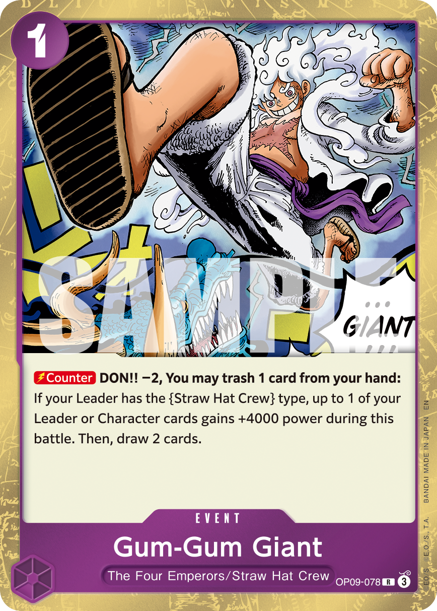 Gum-Gum Giant (Reprint) OP09-078 One Piece card