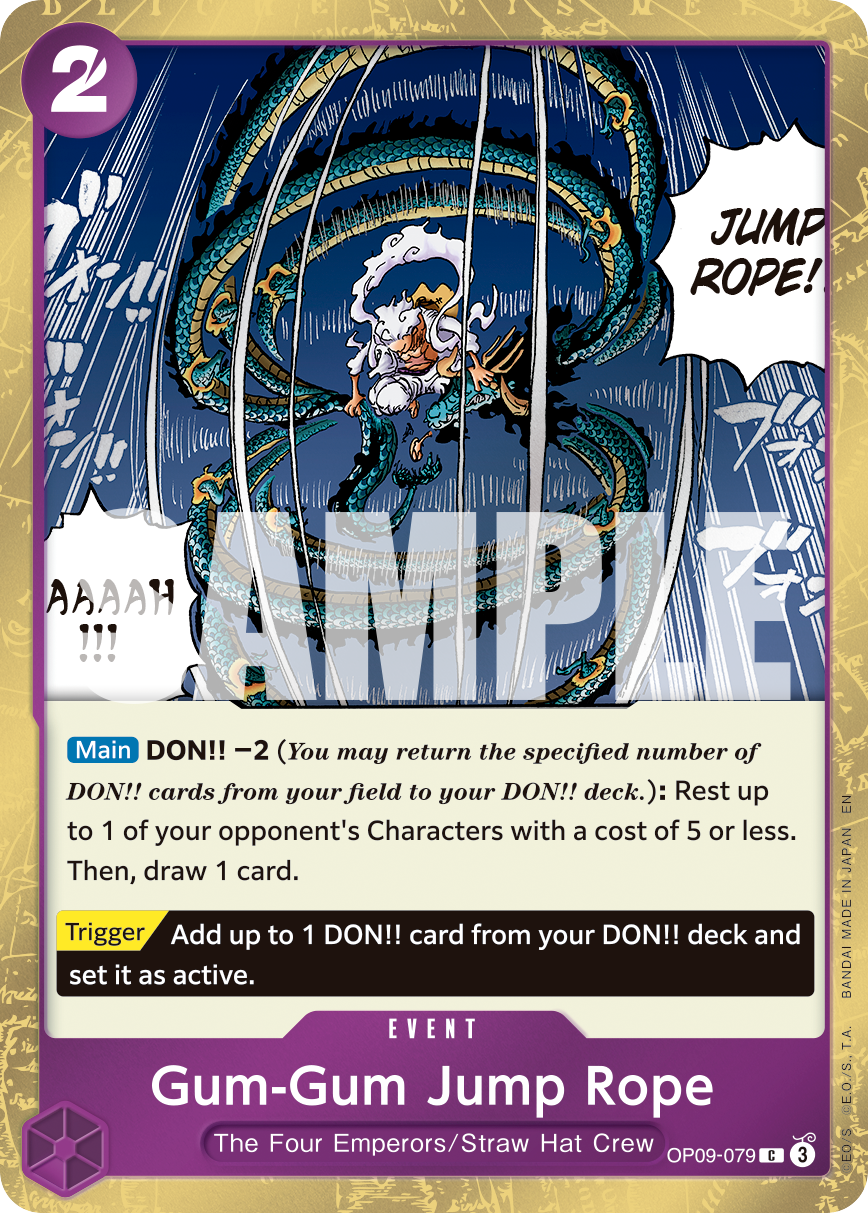 Gum-Gum Jump Rope (Pirate Foil) OP09-079 One Piece card