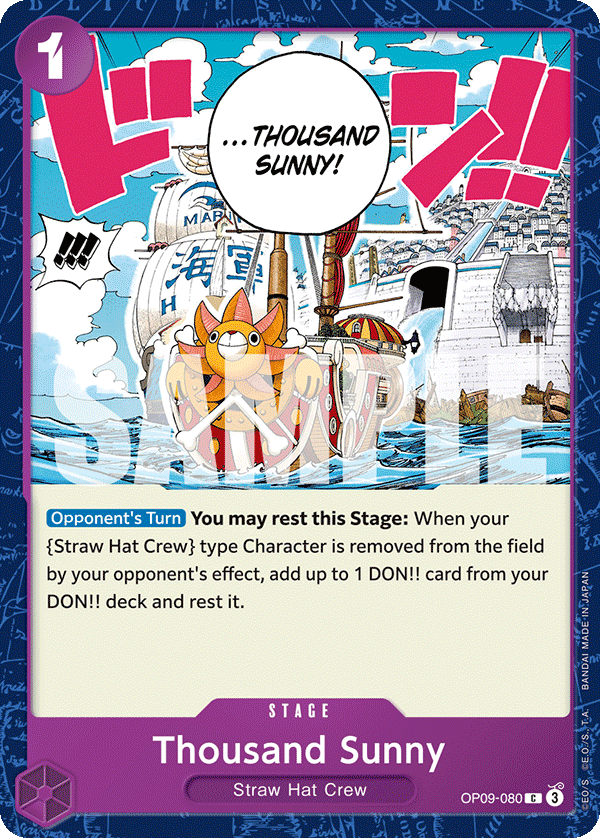 Thousand Sunny OP09-080 One Piece card