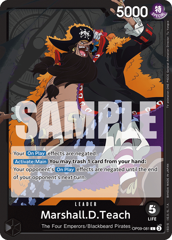 Marshall.D.Teach (081) OP09-081 One Piece card