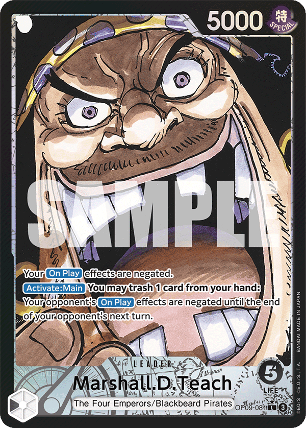Marshall.D.Teach (081) (Parallel) OP09-081 One Piece card