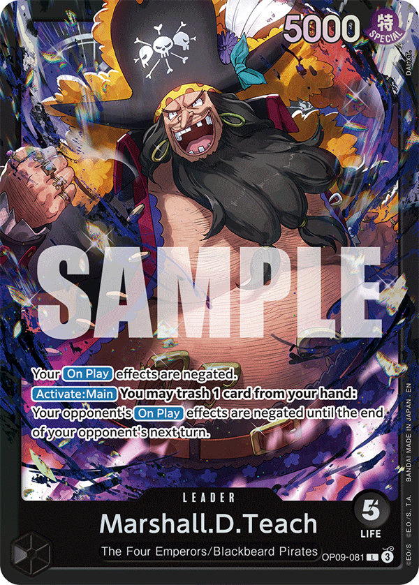 Marshall.D.Teach (OP09-081) leader from Starter Deck 27: BLACK Marshall.D.Teach