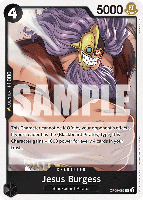 Jesus Burgess OP09-086 One Piece card