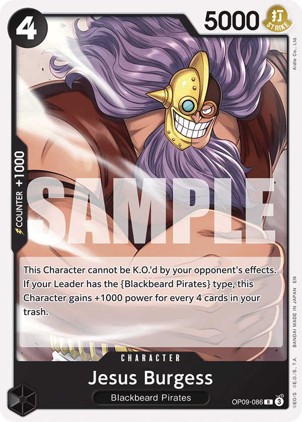 Jesus Burgess (Reprint) OP09-086 One Piece card