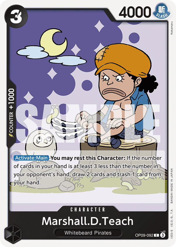 Marshall.D.Teach (092) OP09-092 One Piece card