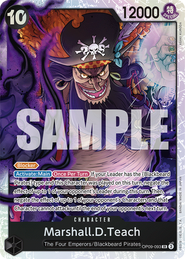 Marshall.D.Teach (093) OP09-093 One Piece card