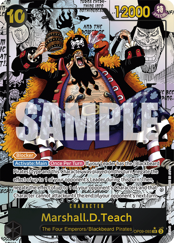 Marshall.D.Teach (093) (Manga) OP09-093 One Piece card
