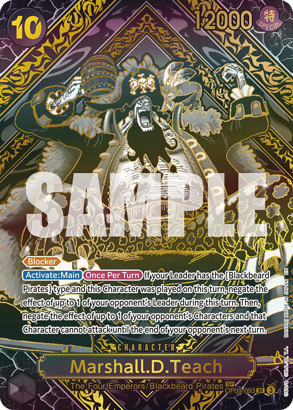 Marshall.D.Teach (SP) (Silver) OP09-093 One Piece card