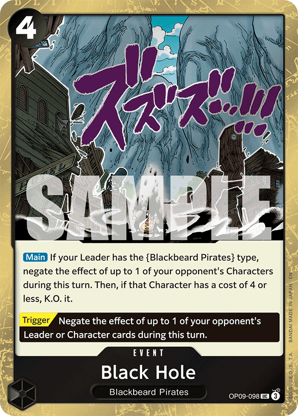 Black Hole (Pirate Foil) OP09-098 One Piece card