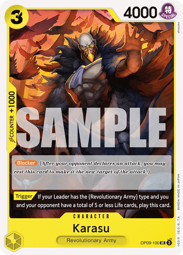 Karasu OP09-100 One Piece card