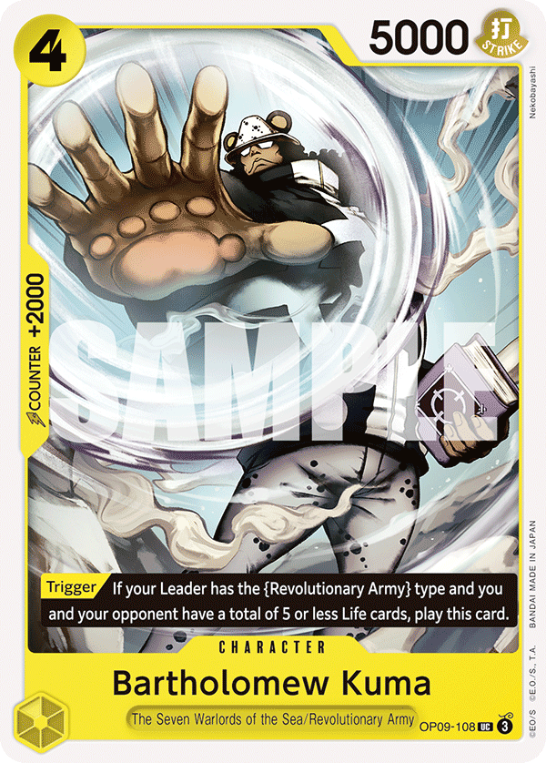 Bartholomew Kuma OP09-108 One Piece card