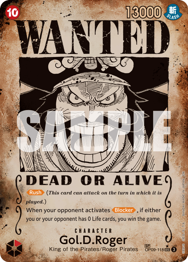 Gol.D.Roger - OP09-118 (SP) (Wanted Poster) OP09-118 One Piece card
