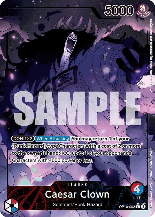 Caesar Clown (002) (Parallel) OP10-002 One Piece card