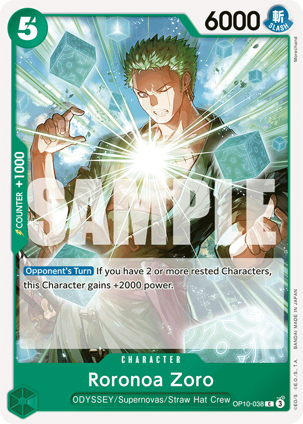 Roronoa Zoro (038) OP10-038 One Piece card
