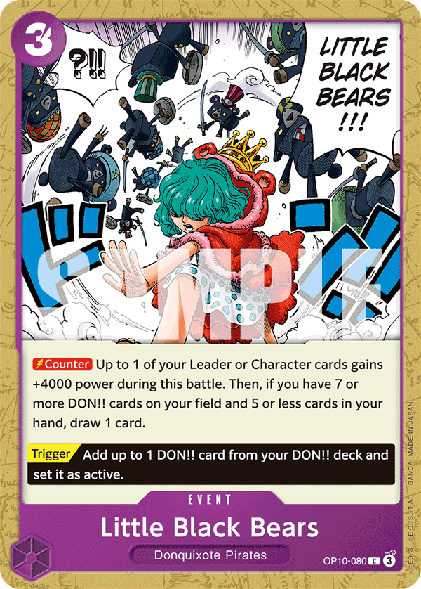 Little Black Bears OP10-080 One Piece card